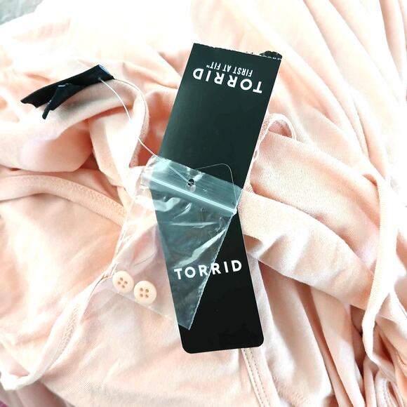 Torrid Blush Lace Shirt Dress Maxi Size 2X NWT Summer Light - Picture 7 of 7